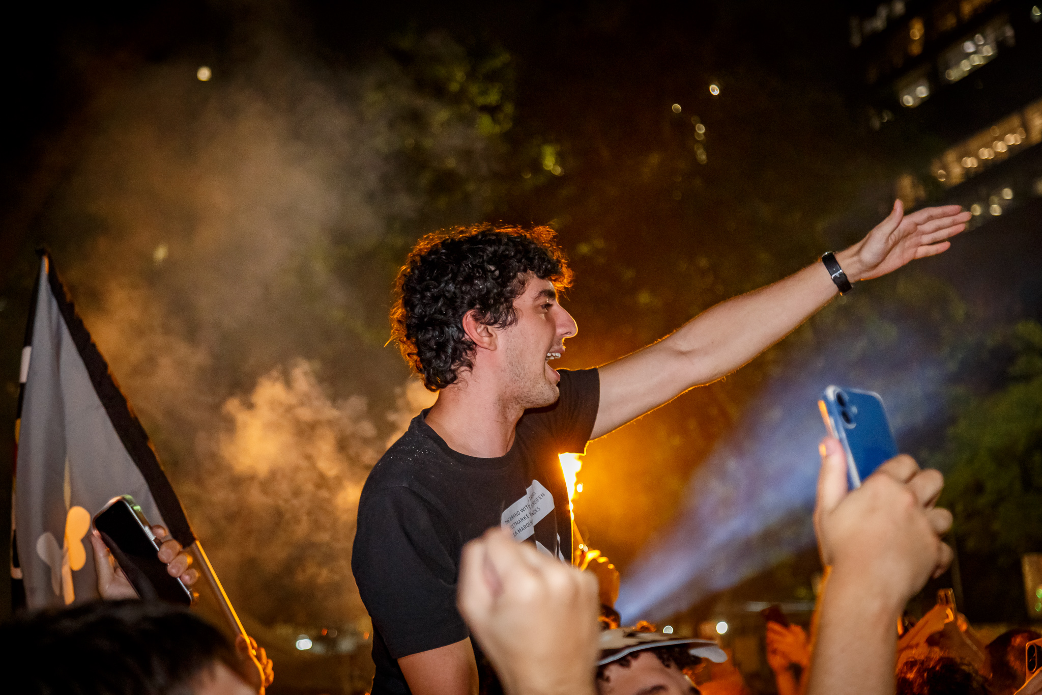 Matheus Campinas em ato político